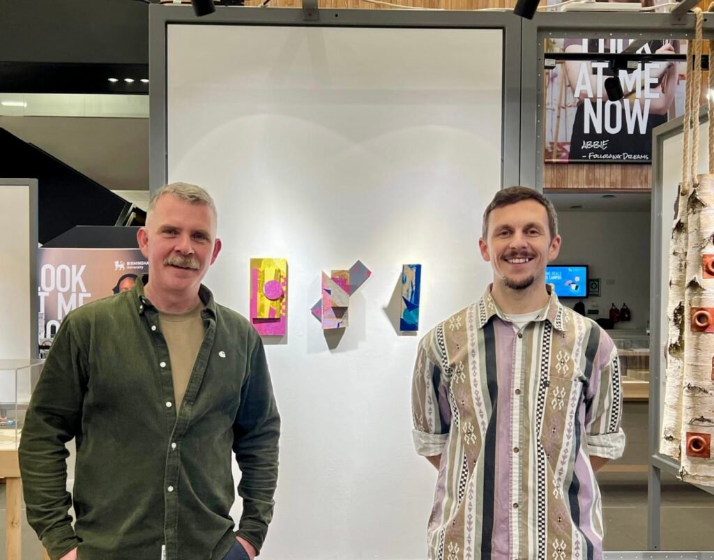 Abstract 3 dimensional compositions by John Hall artist in collaboration with Adam Wynn