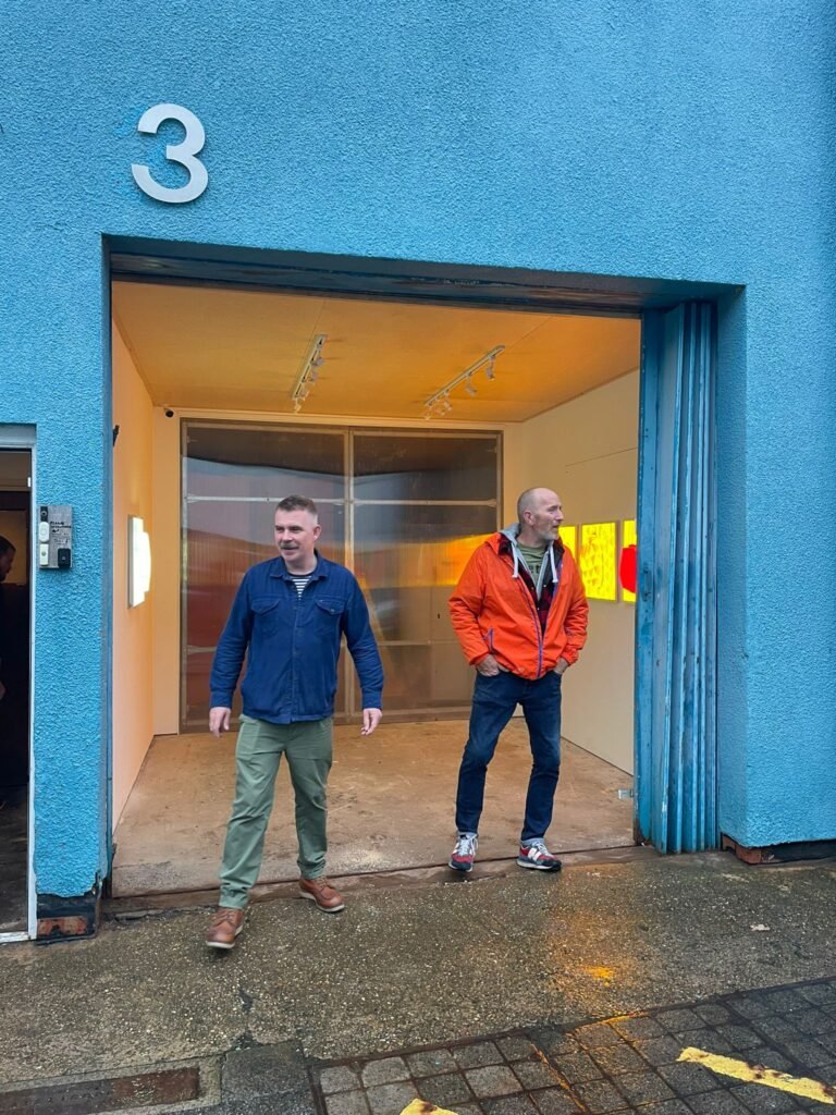 Abstract painted and vacuum formed light panels in collaboration with Dual Works